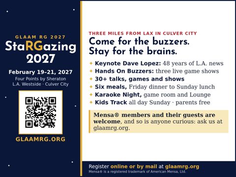 5-inch-wide half page ad for StaRGazing 2027