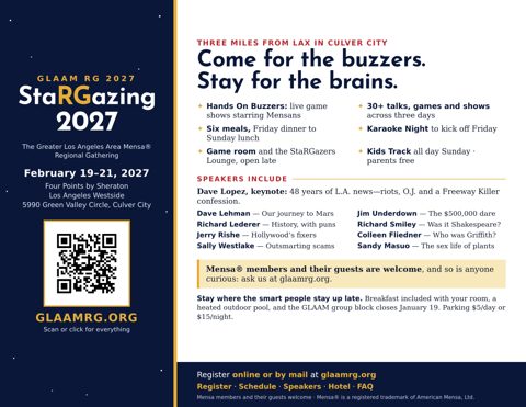 Website page ad for StaRGazing 2027